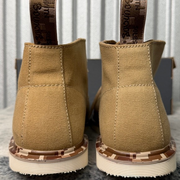 Dr Martens Nixon Desert Boots Tan Canvas Digital Camo Trim Mens Size 13 US M